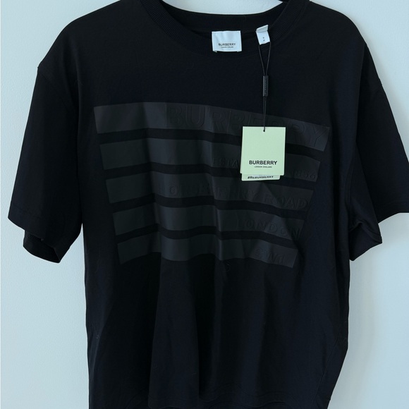 Burberry Black Embossed Logo T-Shirt